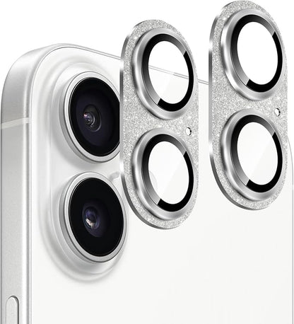 SAHARA - Ultra-Strong Camera Lens Protector for iPhone 16/16 Plus (2-Pack), Glisten, (ZD00160)