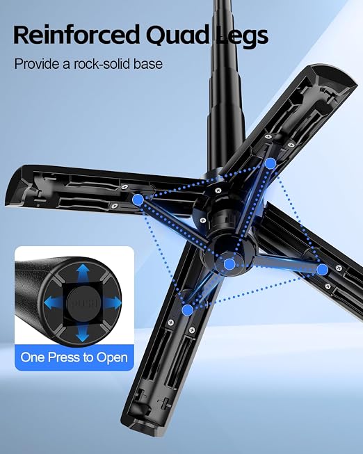 UBeesize Magnetic Mini Selfie Stick Tripod with Rechargeable Remote, Pocket Tripod for iPhone/Android, Compact Travel Stand for TikTok, YouTube, Live Streaming, Vlogging, Adjustable Holder