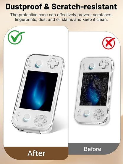 TPU Protective Case for AYANEO Pocket S mini Handheld Game Console, Full-Body Protective Cover with Precise Cutout, Shockproof Dustproof Protector Sleeve & Scratch-Resistant Sleeve (Clear)