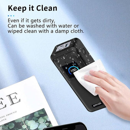 Case for Anker Prime Power Bank(26,250mAh 300W),NOUKAJU Silicone Protective Case,Drop-Proof,Scratch-Proof,Shock-Proof,Dust-Proof,Protective Cover for Anker Prime 26,250mAh Power Bank 300W(Black)