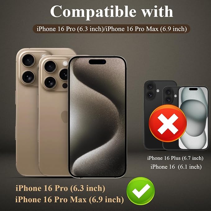YWXTW [5 Pack Designed for iPhone 16 Pro Max Camera Lens Protector, for iPhone 16 Pro Camera Lens Protector, Night Shooting Mode, Anti Scratch HD Clear 9H Hardness Tempered Glass