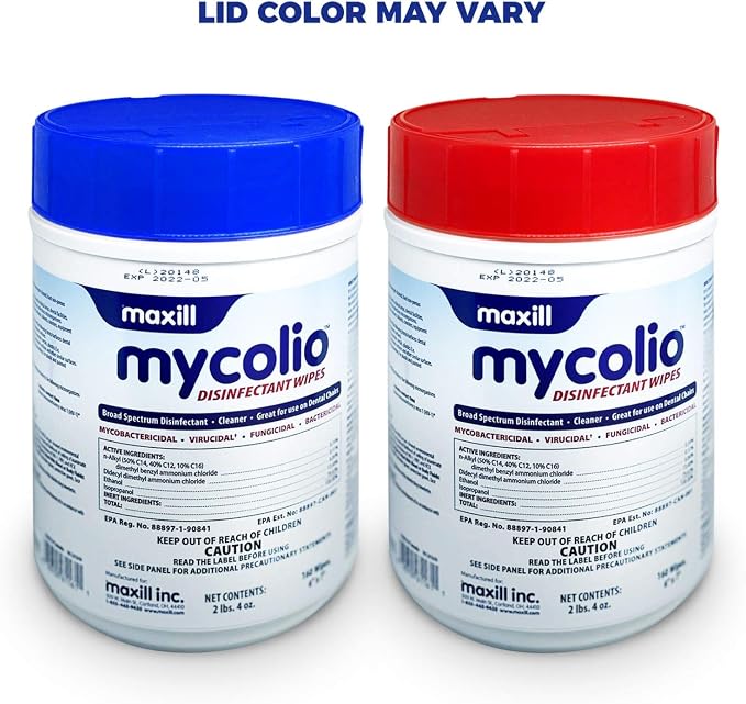 Mycolio Hospital Grade Disinfectant Wipes - 160 Wipes - 6" x 7"