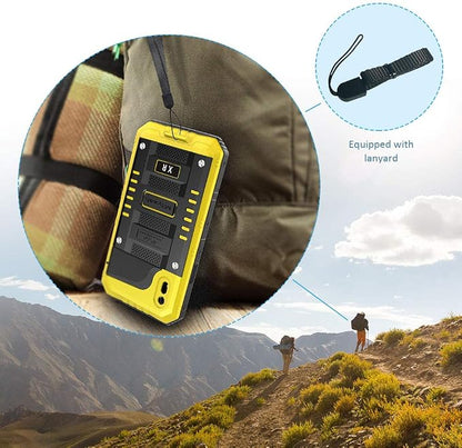 Mitywah Waterproof Case for iPhone XR, Heavy Duty Shockproof Case with Built-in Screen Protector, Full Body Underwater Protective Metal Case 6.1 inch, Yellow