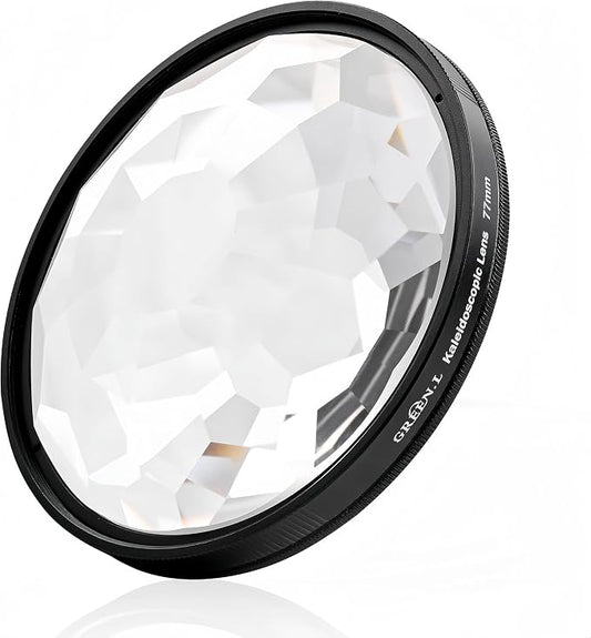 GREEN.L 72mm Kaleidoscope Prism Lens Filter Photography Prism Crystal Glass Effect Filter