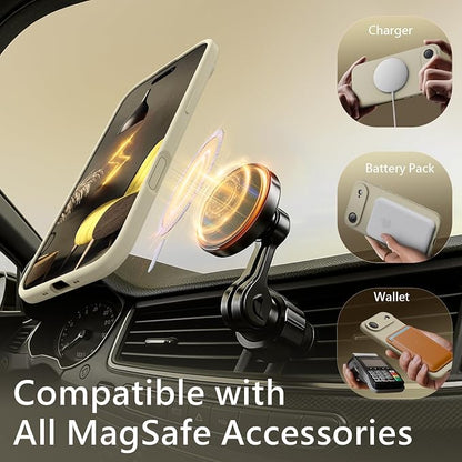 FireNova Magnetic for iPhone Air Case, Compatible with MagSafe, [Integrated Silicone Camera Control Button] [Camera Protection] Microfiber Lining Phone Case for iPhone 17 Air, 6.5", Khaki