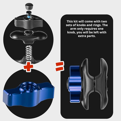 Tackform Link Vent Phone Mount Compatible with 2016-2023 Toyota Tacoma and 2014-2021 Toyota Tundra | Aluminum | Zero Slip, Anti-Scratch | Universal Holder Compatible with iPhone, Galaxy, More | Blue