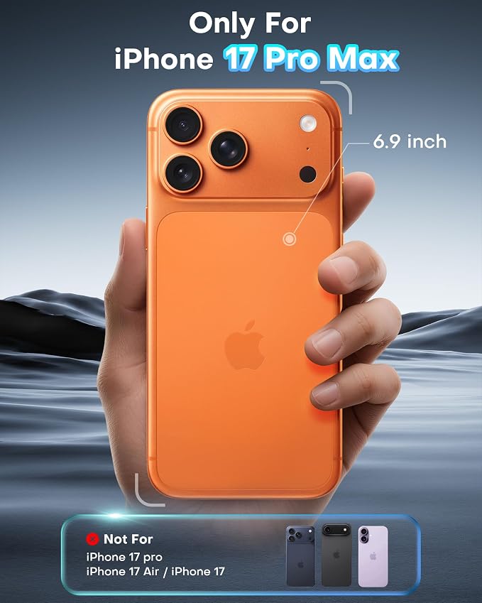 OMOTON 2 Matte Screen Protector and 2 Camera Lens Protector for iPhone 17 Pro Max 6.9 Inch 2025, Matte Glass Film with Easy Installation Tool, Anti-glare, Ultra-smooth Touch, Like E-reader Screen