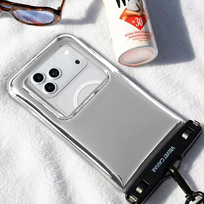VELVET CAVIAR Waterproof Phone Pouch with Lanyard | IP68 Floating Case for iPhone & All Phones | Dry Bag for Snorkeling, Beach, Kayaking | Travel & Cruise Essentials for Women (Silver Holo)