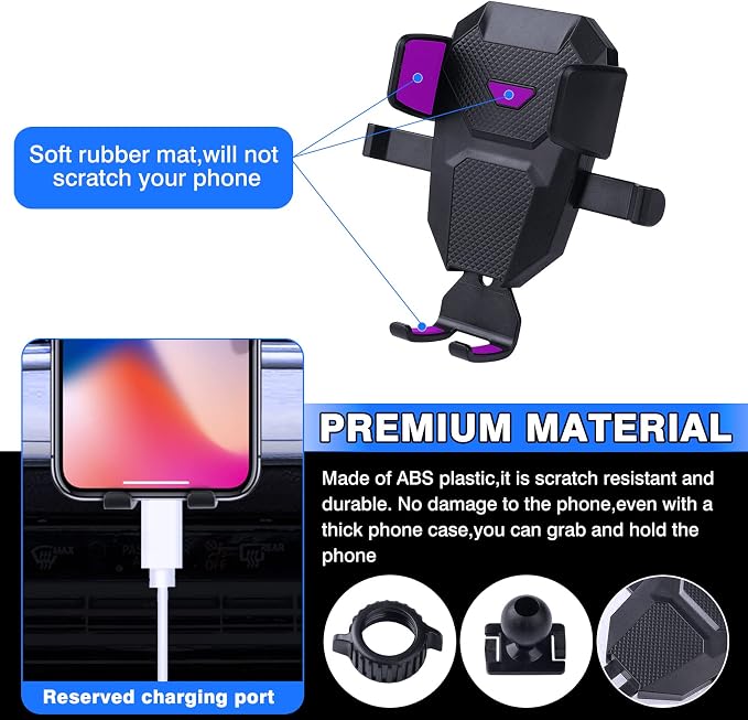 Karltys Car Phone Holder for Honda CR-V 2017-2022 Accessories, Air Vent CRV Cell Phone Holder Mount, Never Blocking Hands Free Thick Case Friendly Mobile Stand for 4-7 Inch Phones