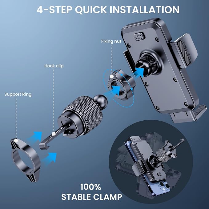 Phone Mount for Car Holders Cell Phon Holder Hands Free Phone Stand for Car Vent Automobile Mount Fit iPhone Android Smartphoe Universal Camera Mount Stabilizers
