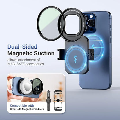 67mm CPL Filter, Lens Filter Adapter Pouch Set for iPhone 16 15 14 Pro Pro Max Plus, Magnetic Phone Lens Filter Ring with 1/4-20" & Cold Shoe Mount Pull-Out to Fit 17 Pro Max