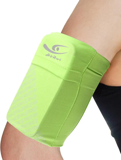 HiRui Universal Sports Armband Cell Phone Armband Sleeves Running Armband for Exercise Workout, Compatible with iPhone 17/17Plus/Pro/16/15/15Plus/14 Samsung Galaxy All Phones (Small, Bright Yellow)