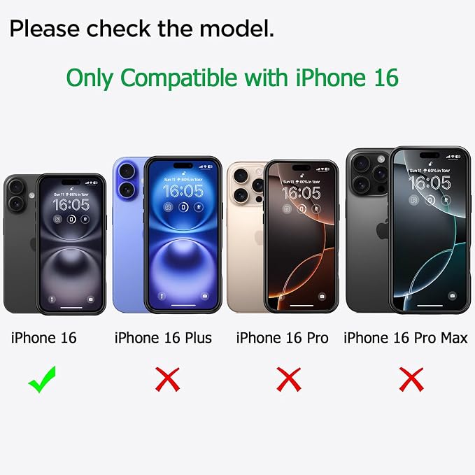 Battery Case for iPhone 16, Upgraded 10000mAh Battery Pack Rechargeable Charger Case Support Carplay with Wireless Charging Compatible for iPhone 16 (6.1 inch) External Battery Charging Case (Black)