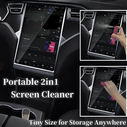 3 Pcs Car Screen Cleaner Accessories, Hatstart Electronic Touch Screens Cleaning Kit for LCD Display TV Laptop Computer Tablet PC Flat Screens, Works with iPhone iPad MacBook Pro - Hot Cute Pink