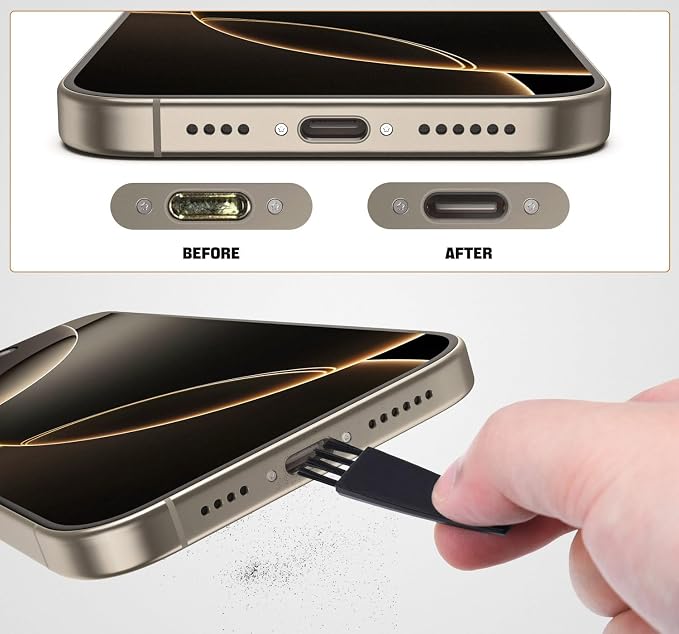 USB C Dust Plug, 5 Pack Type C Anti Dust Plug Cover Charging Port Protector Cap, Compatible with iPhone 17 16 15 Pro Max Plus Samsung Galaxy S25 S24 S23 S22, All USB Type-C Ports