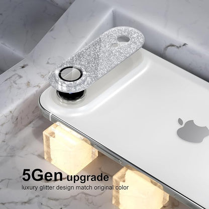 Choiche Compatible for iPhone 17 Air Camera Lens Protector, Bling Camera Cover with 9H Tempered Glass Lens Screen Protector Metal Ring Decoration Accessories 6.5-inch (Glitter-Silver)