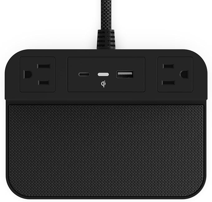 Nonstop Station P Bedside Charging Station – Wireless Charging, USB & USB-C Power, 2X AC Sockets Hotel-Grade Design.