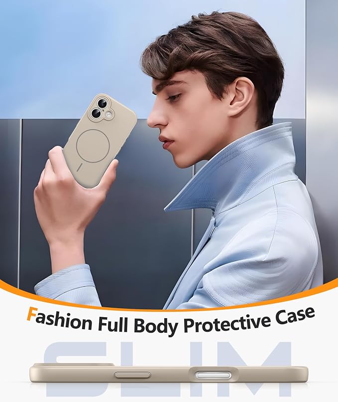 FNTCASE for iPhone 17 Case: [Compatible with Magsafe] Integrated Silicone Phone Cases with [Full Camera Protection] [Screen Protector] Military Grade Shockproof Protective Cover
