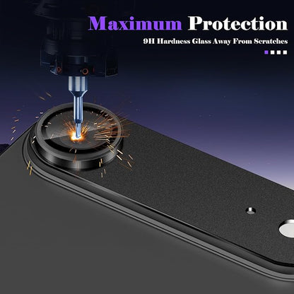 Camera Lens Protector for iPhone Air (iPhone 17 Air) Camera Lens Protector [Strong Adsorption] [Not Easy to Break] Metal Tempered Glass Rear Camera Screen Cover - Black