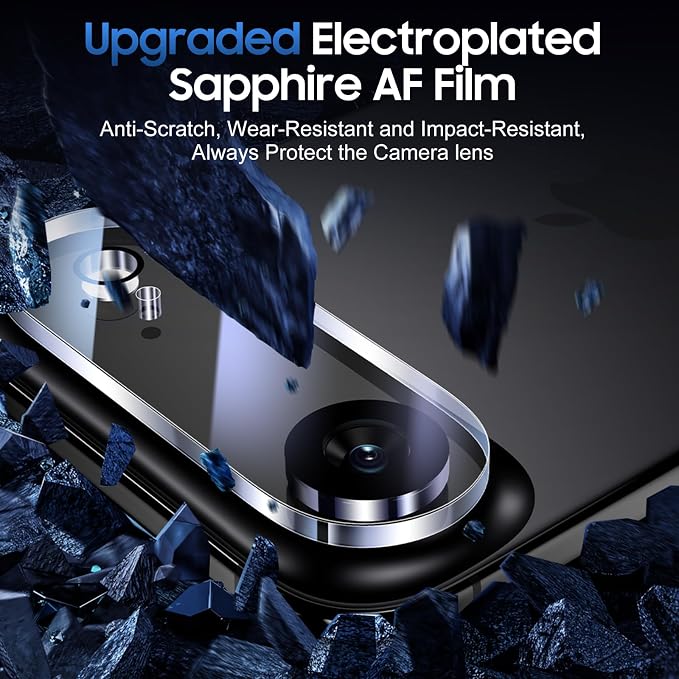 UniqueMe Compatible for 3 Pack iPhone Air Camera Lens Protector - [Drop Protection] [Case Friendly] 9H Tempered Glass Camera Cover Screen [Update New Version]