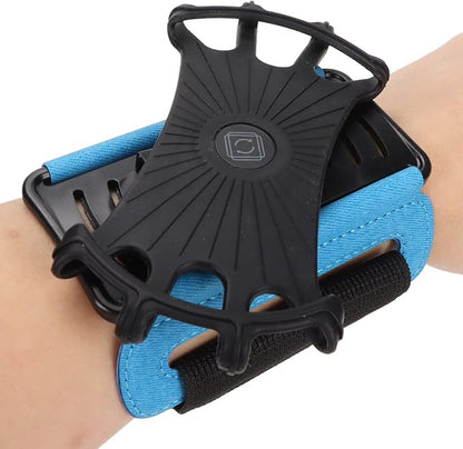 Diyeeni Phone Wristband Holder, 360 Degree Rotatable Cellphone Wrist Phone Holder, Arm Band Cell Case, for 13 Pro, for S22, for, for Hiking Biking Running(Blue)