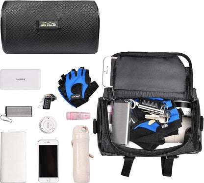Oranlife Bike Handlebar Bag, Waterproof Phone Cycling Mount Front Bags, Bicycle Storage Bag with Removable Shoulder Strap, 6 inch Transparent Pouch, Best Gift