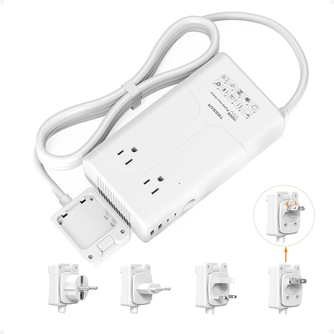 TESSAN 1600W 220V to 110V Voltage Converter US to Europe