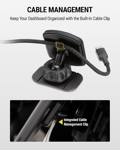 Scosche MAGDMB MagicMount Magnetic Phone Mount for Car, Dashboard Cell Phone Holder with 360° Adjustable Magnet Head, Universal Phone Stand for Car Compatible with iPhone, Samsung, and All Devices