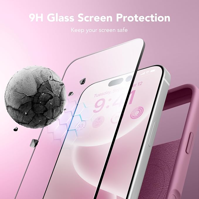 GONEZ Magnetic for iPhone 17 Pro Max Case, Compatible with MagSafe, [Screen Protector + Camera Lens Protector], Liquid Silicone Anti-Scratch Shockproof Protective Phone Case 6.9 inch, Blackcurrant