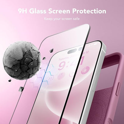 GONEZ Magnetic for iPhone 17 Pro Max Case, Compatible with MagSafe, [Screen Protector + Camera Lens Protector], Liquid Silicone Anti-Scratch Shockproof Protective Phone Case 6.9 inch, Blackcurrant