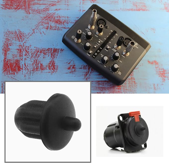 The Lord of the Tools 20Pcs 6.35mm Silicone Anti Dust Plugs Socket Dust Cover Anti Dust Jack Plug Stopper Cap Accessories for Amplifier DVD Karaoke Black