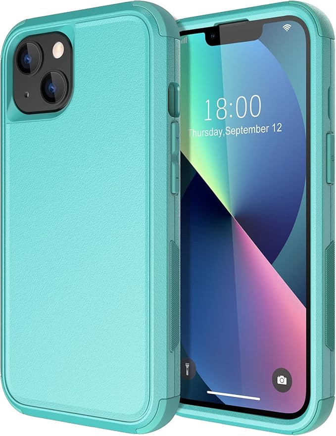 Diverbox for iPhone 13 Case [Shockproof] [Dropproof] [Dust-Proof],Heavy Duty Protection Phone Case Cover for Apple iPhone 13 (Teal)
