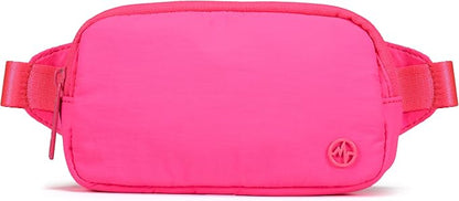 Pander Mini Belt Bag – Ultra Compact, Fits 6.7” Phone, Lipstick, Earbuds, Essentials, Small Crossbody Waist Purse, Sonic Pink