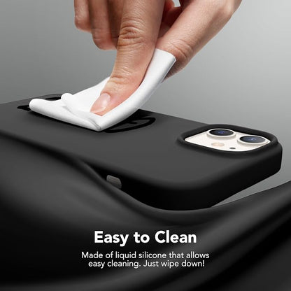 GONEZ Magnetic for iPhone 12 Case / 12 Pro Case, Compatible with MagSafe, [Screen Protector + Camera Lens Protector], Silicone Shockproof Anti-Scratch Protective Phone Case 6.1 inch, Black