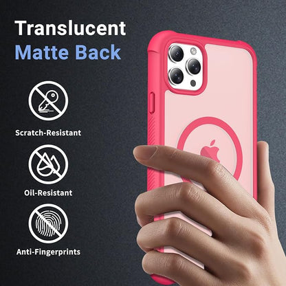 jaroco Magnetic for iPhone 11 Pro Max Case, [Compatible with MagSafe][Military Grade Drop Protection][Heavy Duty Protection][Non-Slip][Shockproof] 2-Layer Durable Bumper Phone Case 6.5''-Rose