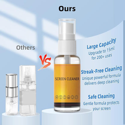 Keyboard Cleaner Laptop Cleaning Kit, All in One Keyboard Cleaning Kit with Car Screen Cleaner Spray, Retractable Detailing Brush for Phone iPhone Computer PC MacBook Airpod Camera Lens Elecitroncs