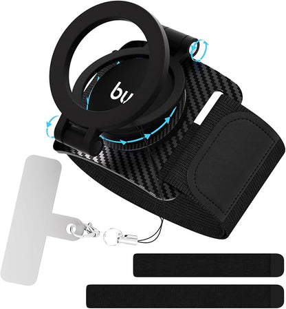 Armband for Phone for Running Armband Phone Holder 360 ° Rotatable Cell Phone Armband for iPhone17 16 Pro 15 14 13 12 11 Pro Max/Plus/XR/XS,Galaxy Magnetic Adjustable Sports Phone Holder