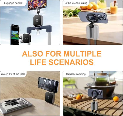 Alloy Magnetic Golf Cart Phone Holder for MagSafe iPhone,Unique Golf Gifts for Men Golfers Dad Father Husband,360° Foldable Rotation Phone Mount Portable Golf Accessories Mini Gym Phone Holder