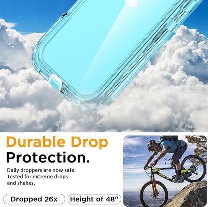 AICase for iPhone 15 Pro Max Case Clear 3 in 1 Heavy Duty Drop Protection Full Body Rugged Shockproof/Dust Proof 3-Layer Military Protective Tough Durable Cover for iPhone 15 Pro Max 6.7"_3