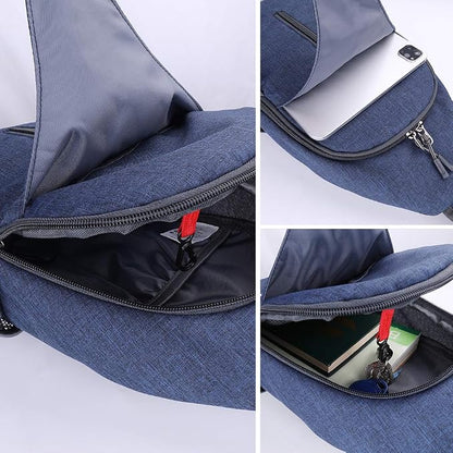 WATERFLY Crossbody Sling Backpack Sling Bag Travel Hiking Chest Bag Daypack