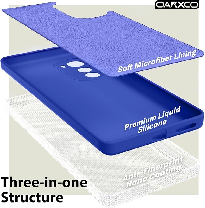 oakxco for Moto Edge Plus 2022/Edge Plus 5G UW 2022 Phone Case Liquid Silicone, Cute Thin Slim Soft Rubber TPU Plain Smooth Gel Cover for Women Girl, Matte Solid Protective & Shockproof, Royal Blue