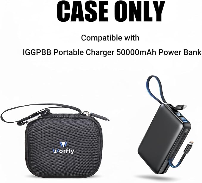 Case for IGGPBB Portable Charger 50000mAh Power Bank - Travel Protective Carrying Storage Bag