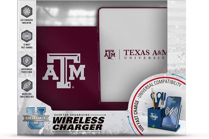 SOAR NCAA Unisex Cell Phone Wireless Charging Stand and Desktop Organizer
