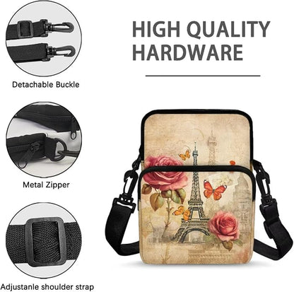 Men's Crossbody Bag, Small Cell Phone Wallet, Women's Shoulder Handbag, Travel Gym Bag