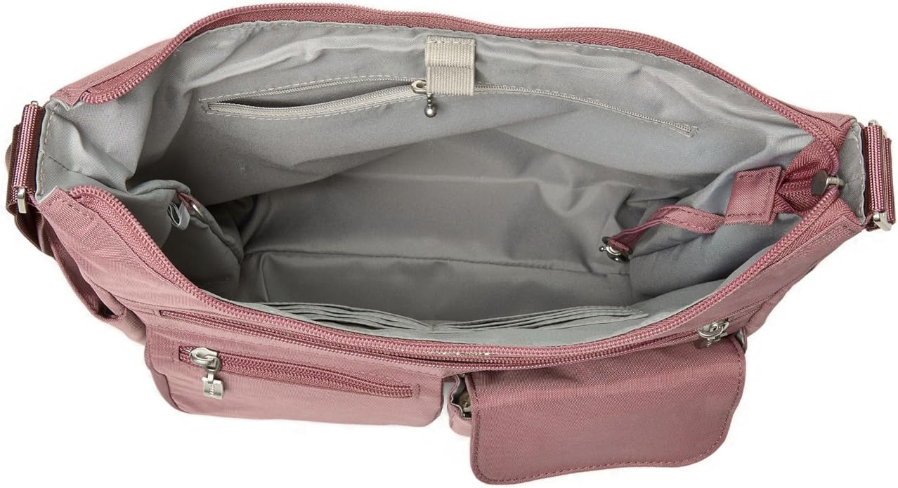 Baggallini womens Everywhere Bagg Crossbody Women 11x9 Lightweight Nylon Hobo Water-resistant Travel Bag W/Rfid