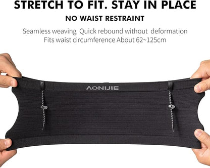 Running Belt for Men Women with 250ml Water Bottle, Lightweight Reflective Waist Pack for Running, Hiking, Training - S