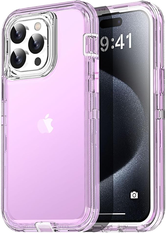 AICase for iPhone 15 Pro Max Case Clear 3 in 1 Heavy Duty Drop Protection Full Body Rugged Shockproof/Dust Proof 3-Layer Military Protective Tough Durable Cover for iPhone 15 Pro Max 6.7"_5