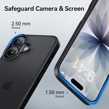 CASEKOO Armor Shockproof Designed for iPhone 17 Case [16FT Military Grade Protection] Matte Finish Protective Phone Case Anti-Fingerprint Thin Slim Hard Cover for iPhone 17 - Black