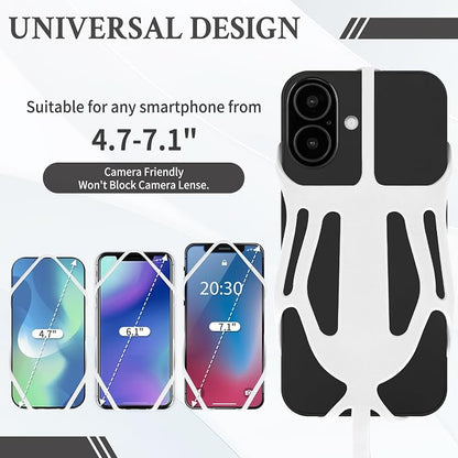 HOTEMIA Silicone Phone Lanyard Holder with Carabiner, Universal Phone Strap,Anti-Theft Phone Case with retractable tether