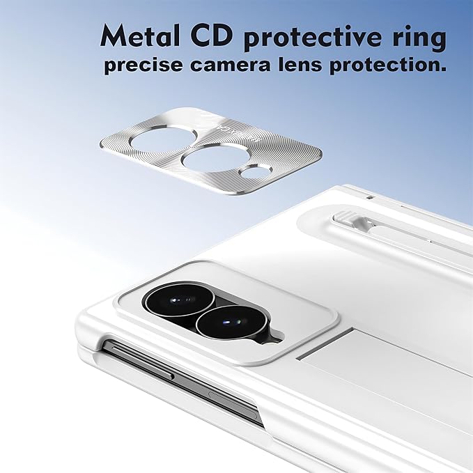 Case for Samsung Galaxy Z Fold 8 Wide, with Kickstand (White) | Stulys, Screen Protector, Shockproof, Slim, Anti-fingerprint, Scratch-Resistant, Lens protection, Hands-free viewing